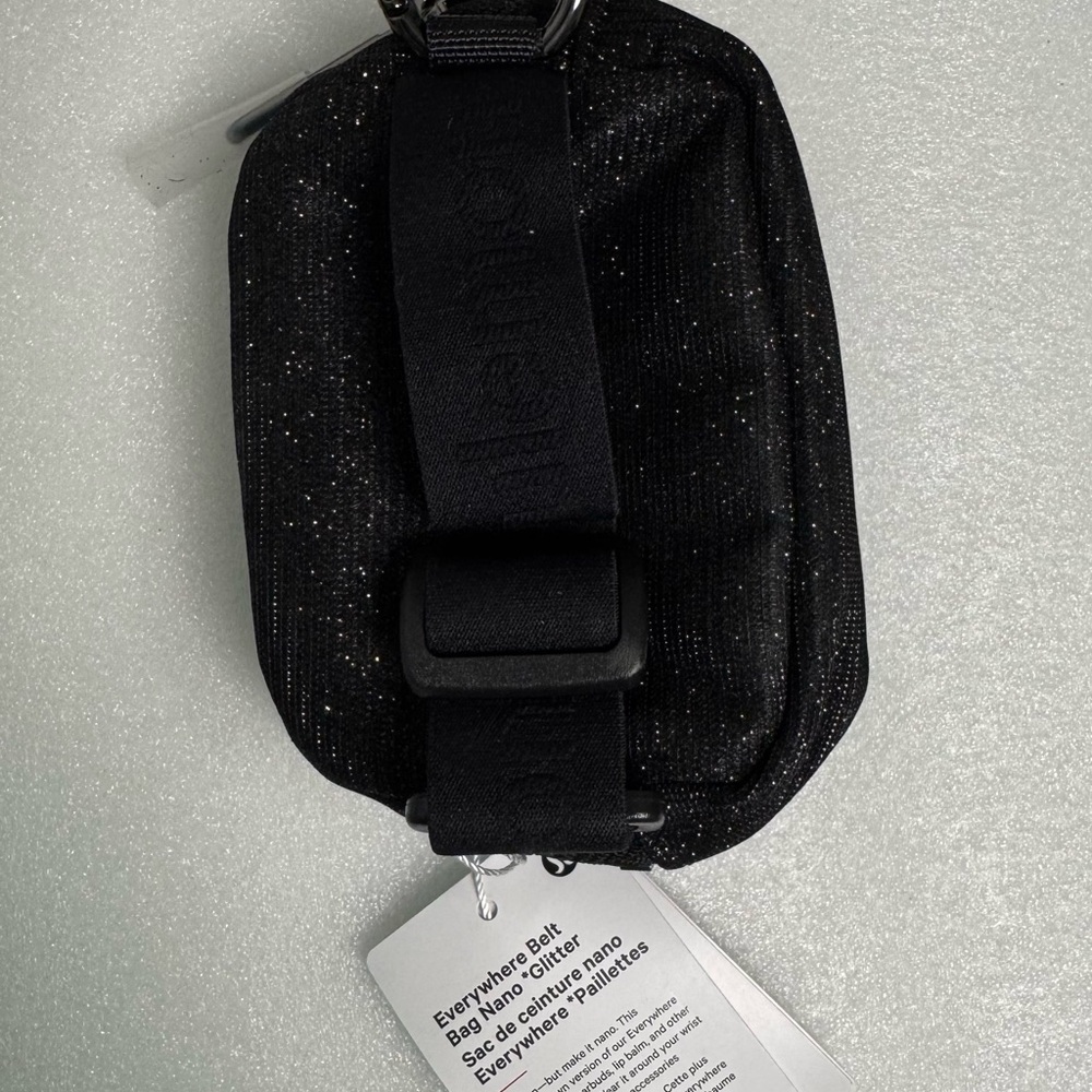 Lululemon everywhere  belt bag nano Black glitter  Pouch - Picture 3 of 4